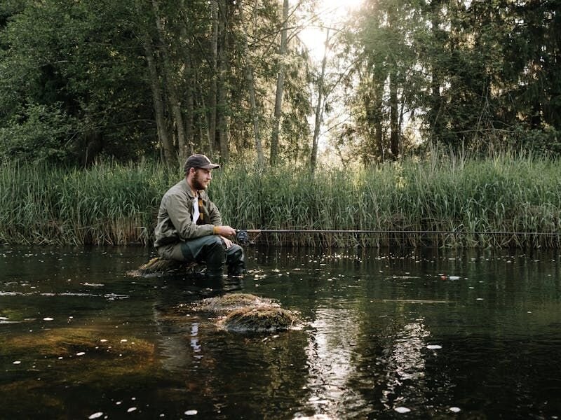 Angler in river