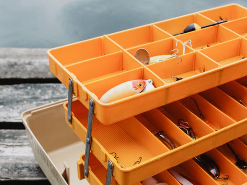 Tackle box with lures